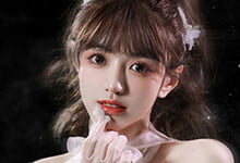 鹿醒白色裙子高清全屏手机壁纸 ​​​-沐风文化