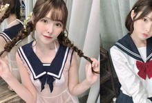 一般水手服VS.透视水手服 长腿女神「桥本有菜」果然是最适合制服的美少女!-沐风文化